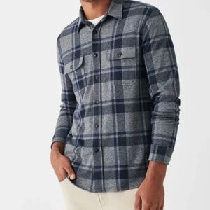 Fahrety Legend Grey Seas Plaid sweater shirt, XL, Excellent Condition